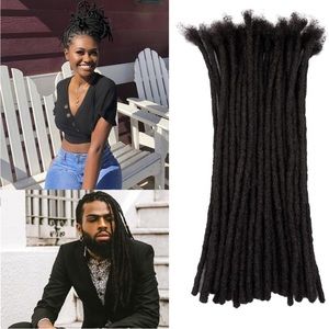 12” 20 strands 0.7cm Width 100% Human Hair Dreadlock Extensions #1